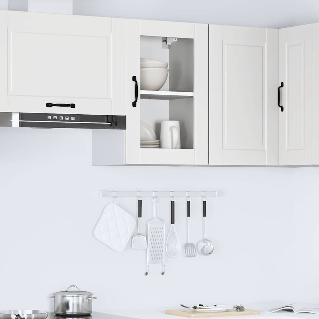 Kitchen Wall Cabinet with Glass Door Porto White