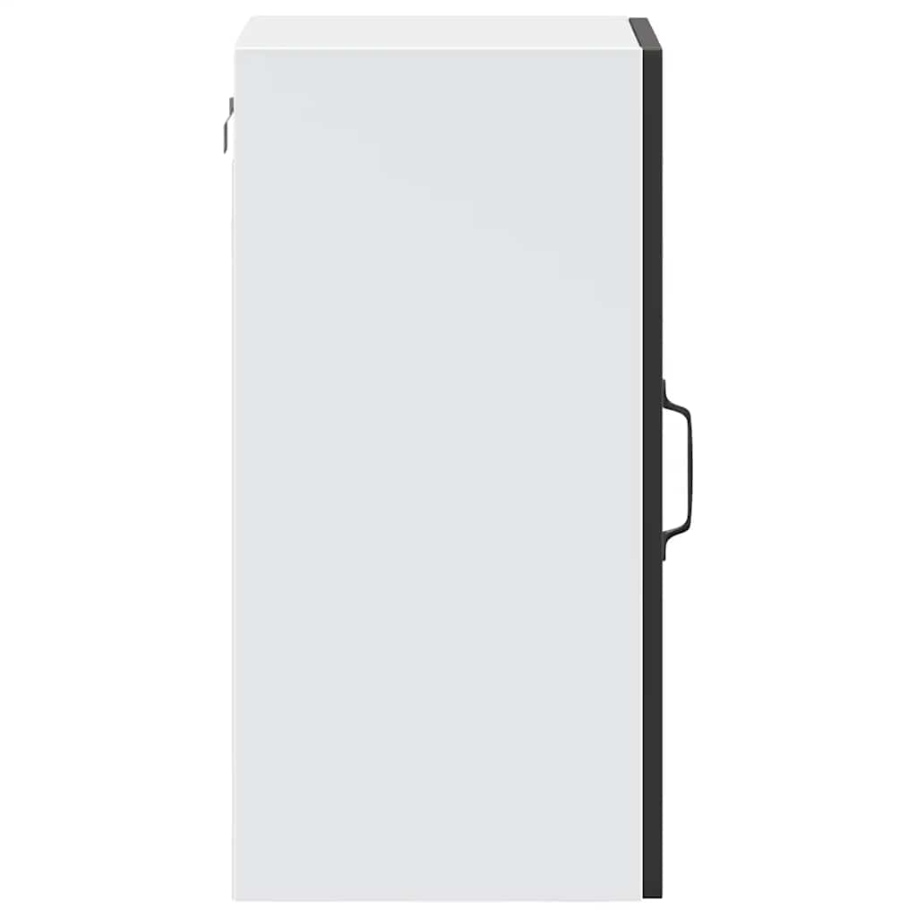 Kitchen Wall Cabinet with Glass Door Porto Black