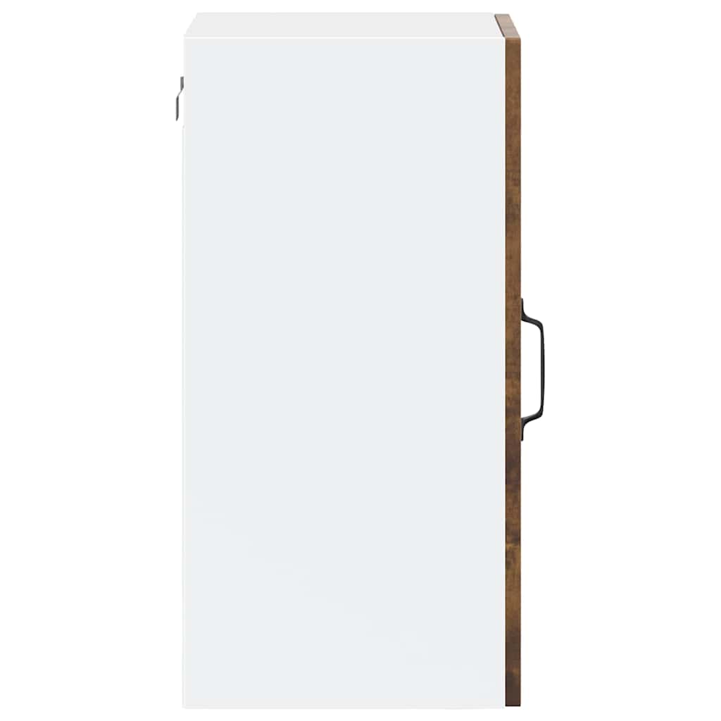 Kitchen Wall Cabinet with Glass Door Porto Smoked Oak