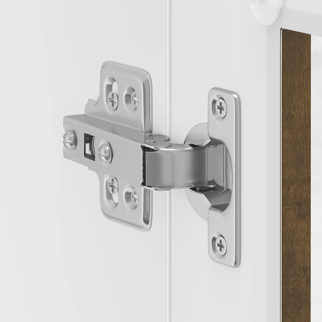 Kitchen Wall Cabinet with Glass Door Porto Smoked Oak