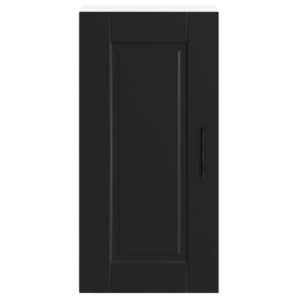 Kitchen Wall Cabinet Porto Black Engineered Wood