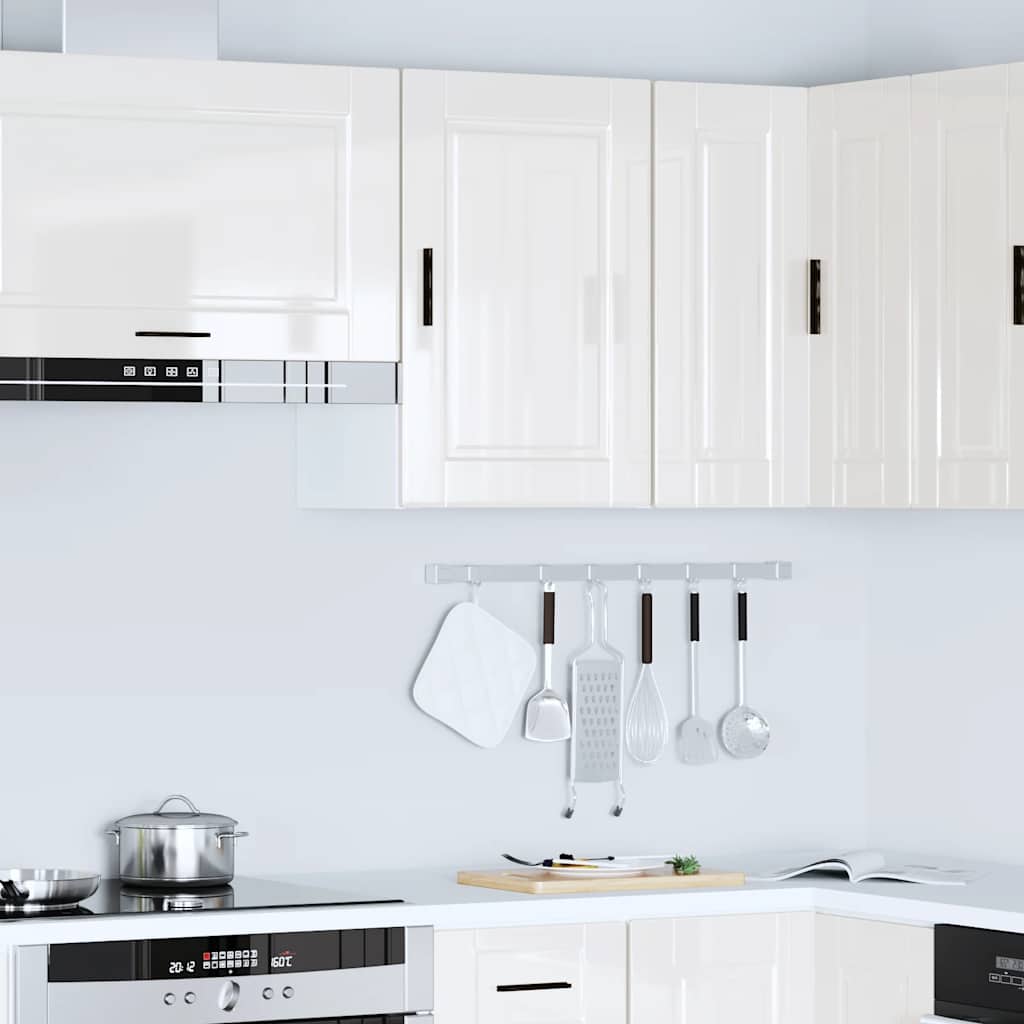 Kitchen Wall Cabinet Porto High Gloss White Engineered Wood