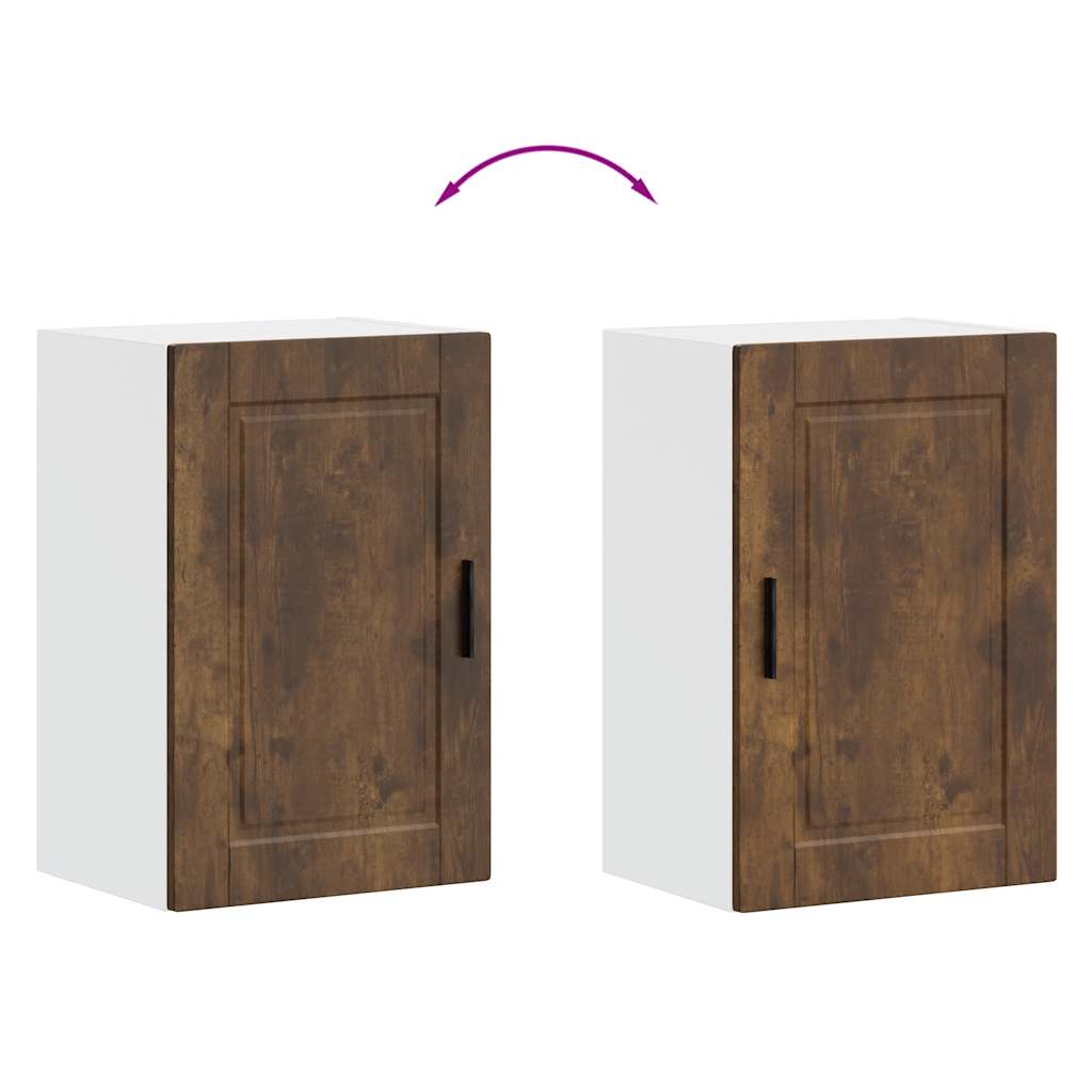 Kitchen Wall Cabinet Porto Smoked Oak Engineered Wood