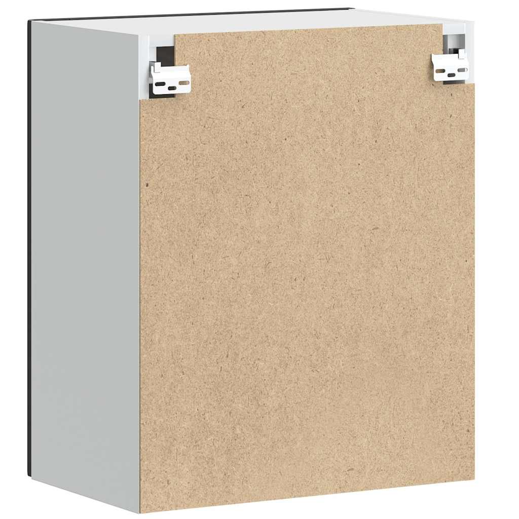 Kitchen Wall Cabinet Porto Black Engineered Wood