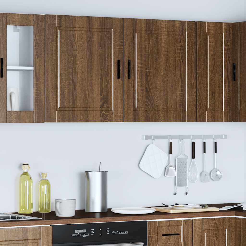 Kitchen Wall Cabinets 2 pcs Porto Brown Oak Engineered Wood
