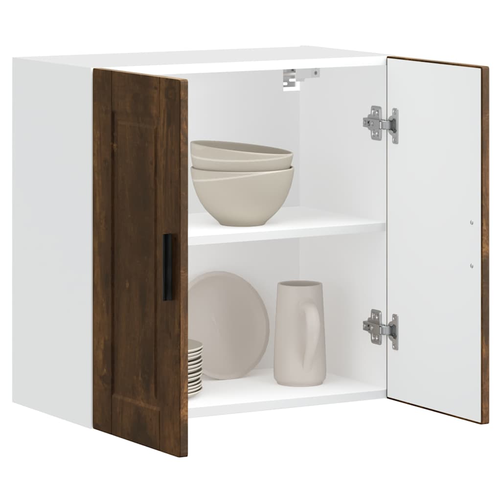 Kitchen Wall Cabinet Porto Smoked Oak Engineered Wood