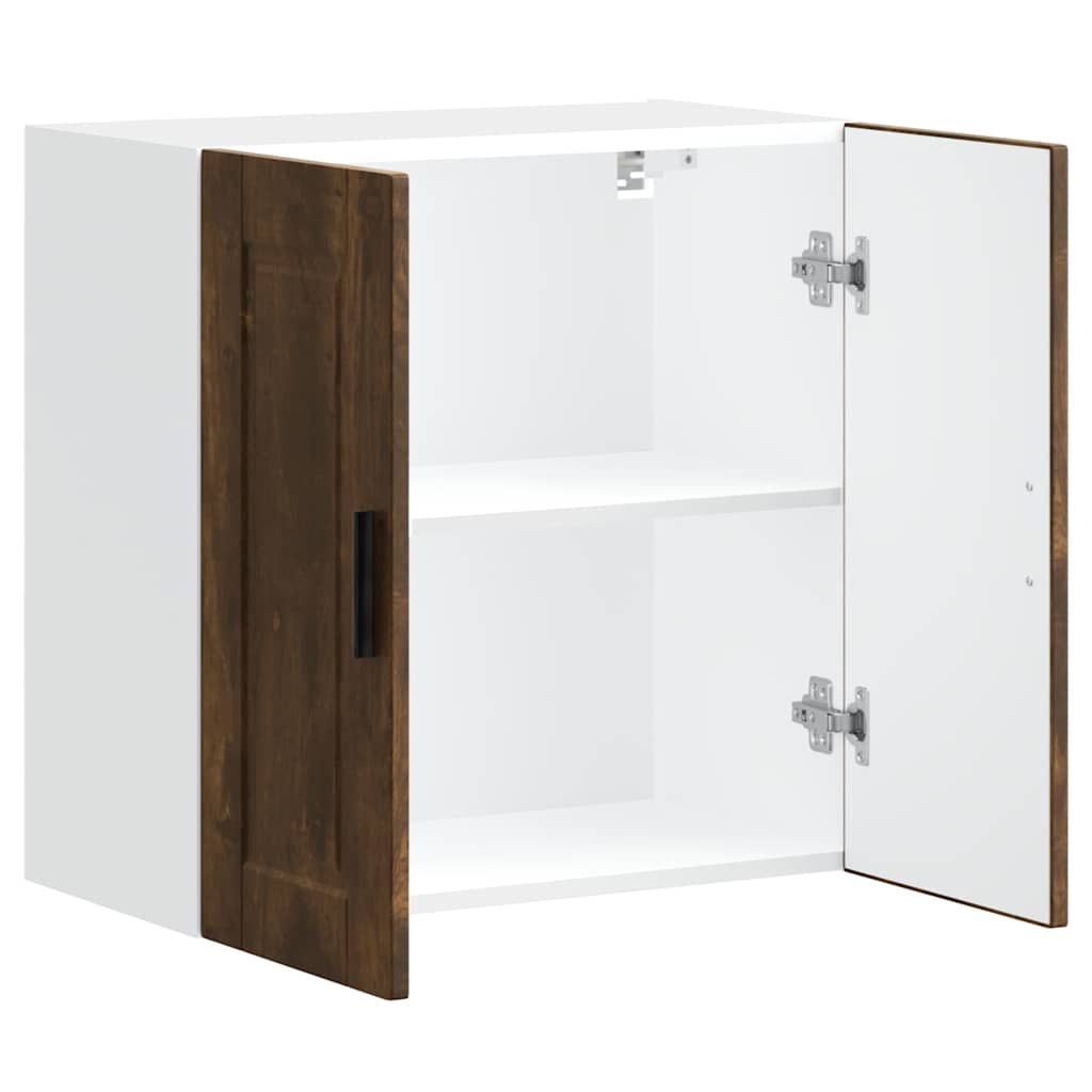 Kitchen Wall Cabinet Porto Smoked Oak Engineered Wood