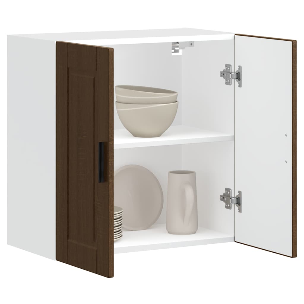 Kitchen Wall Cabinet Porto Brown Oak Engineered Wood