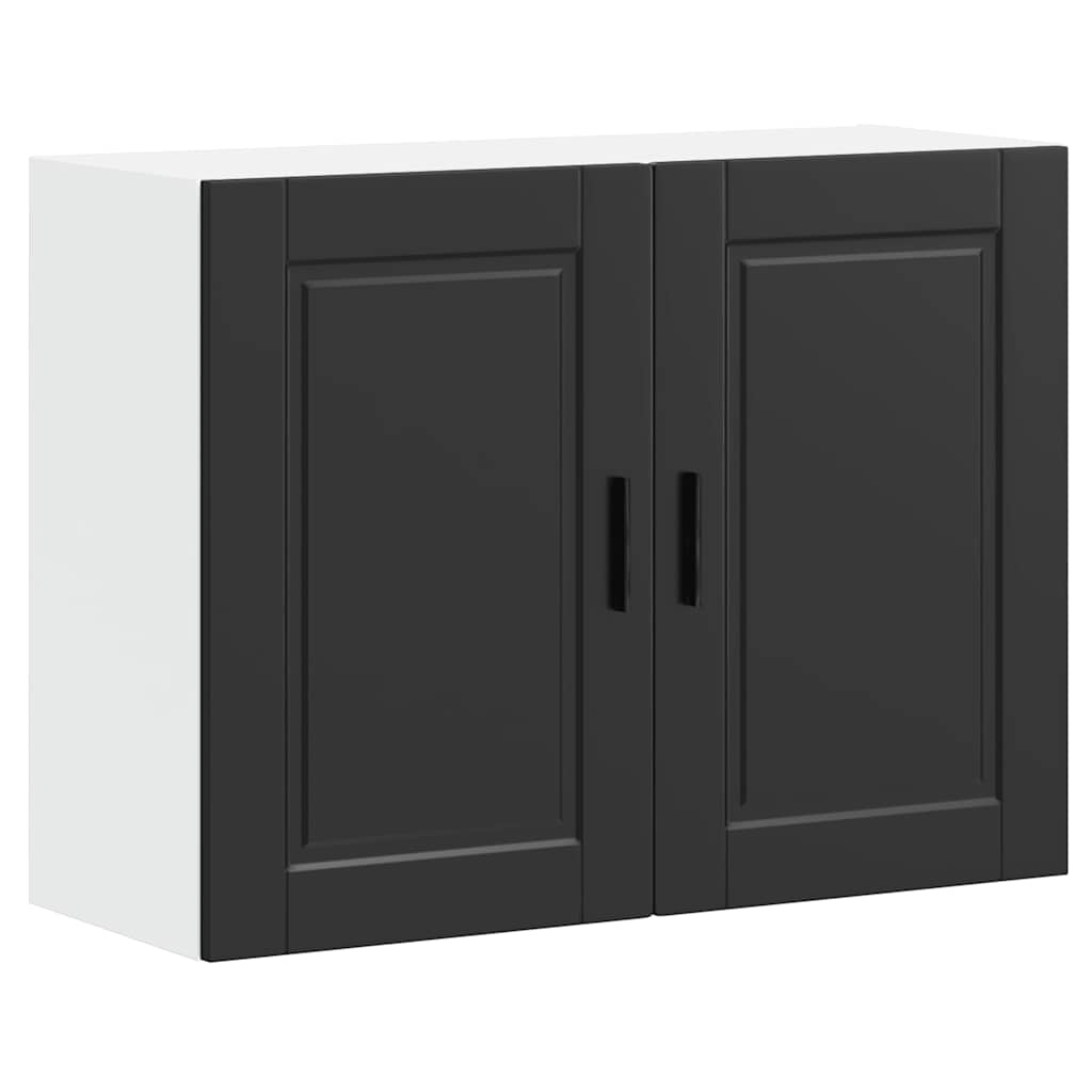 Kitchen Wall Cabinet Porto Black Engineered Wood