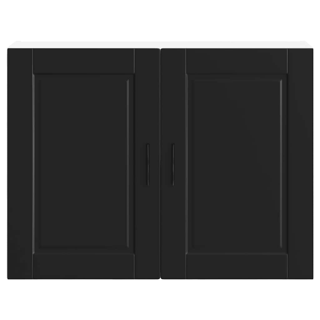Kitchen Wall Cabinet Porto Black Engineered Wood