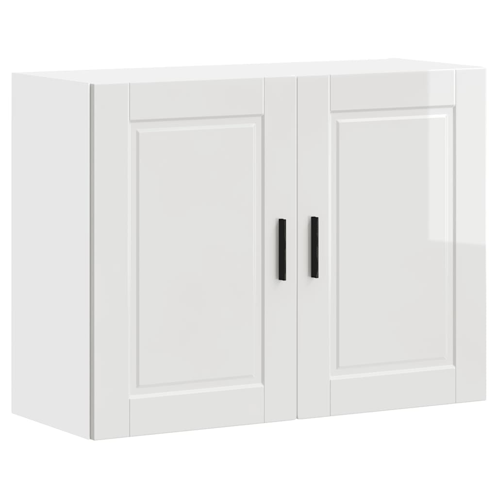 Kitchen Wall Cabinet Porto High Gloss White Engineered Wood