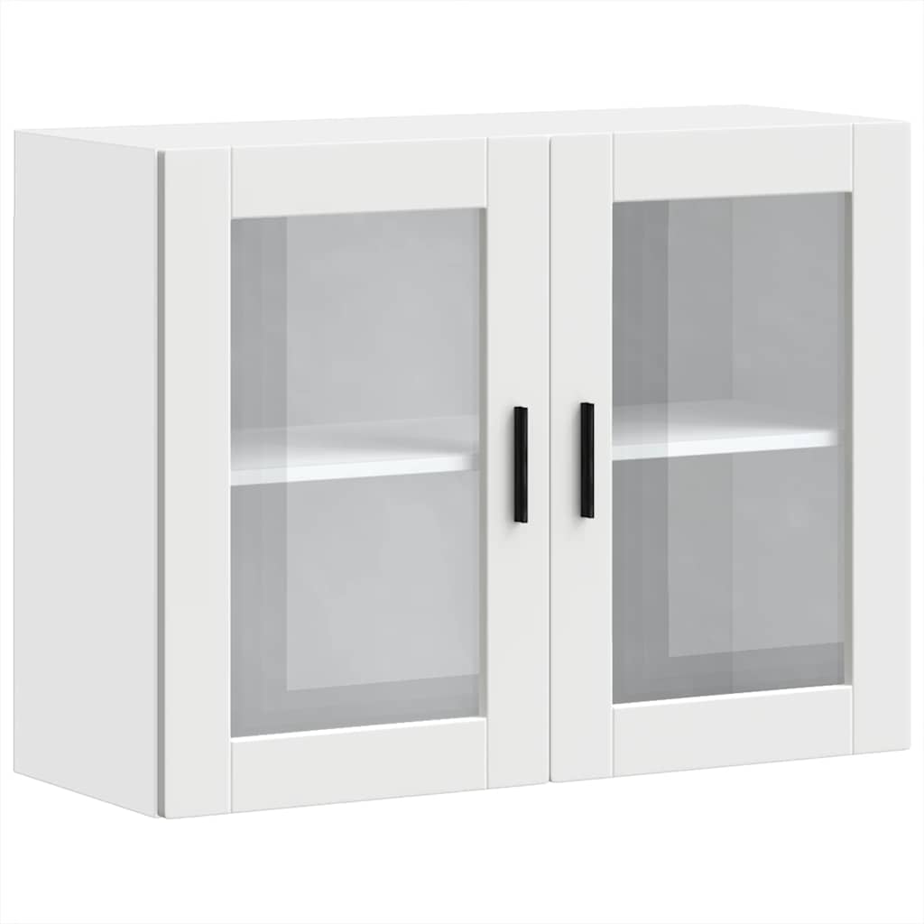 Kitchen Wall Cabinet with Glass Door Porto White