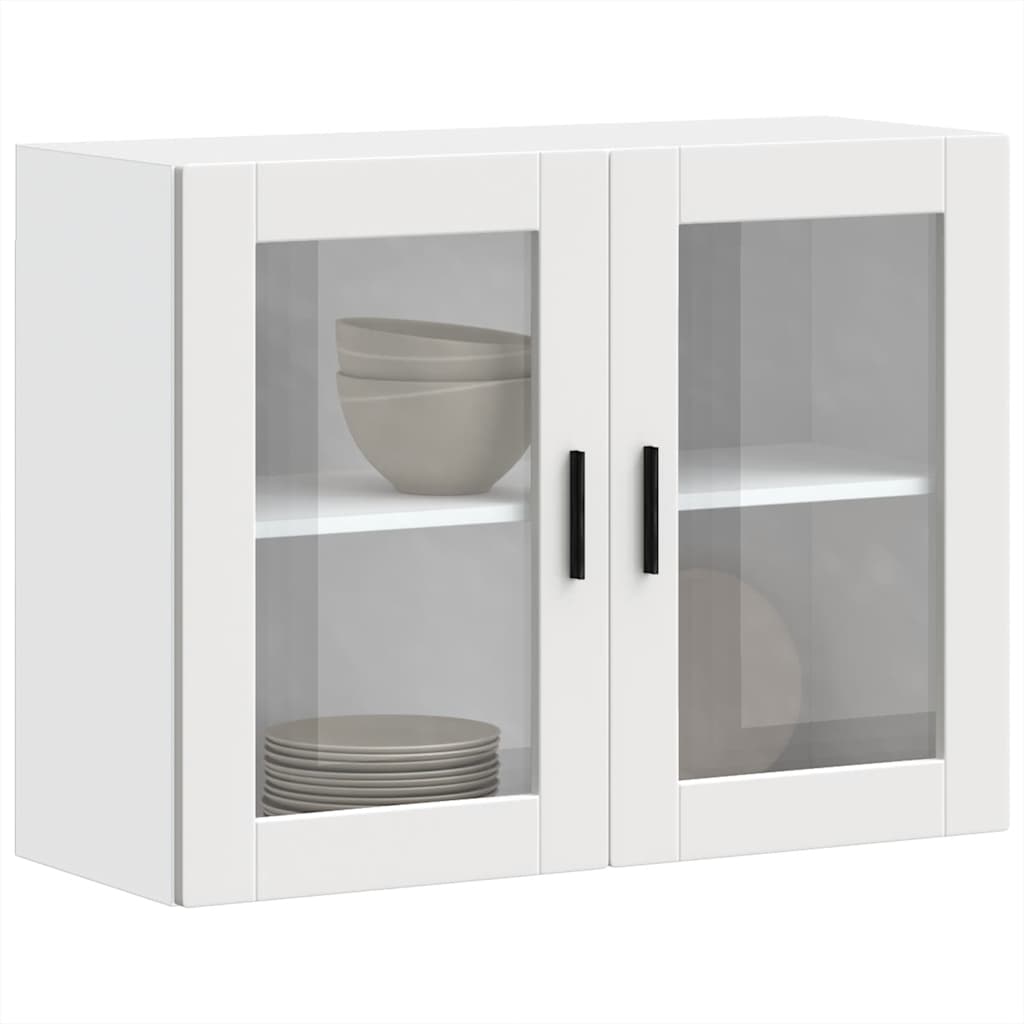 Kitchen Wall Cabinet with Glass Door Porto White