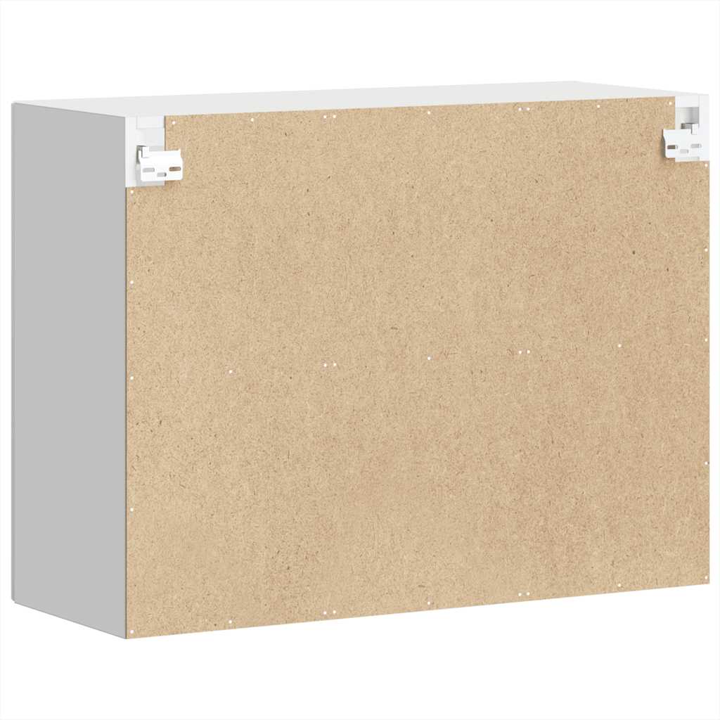 Kitchen Wall Cabinet with Glass Door Porto High Gloss White