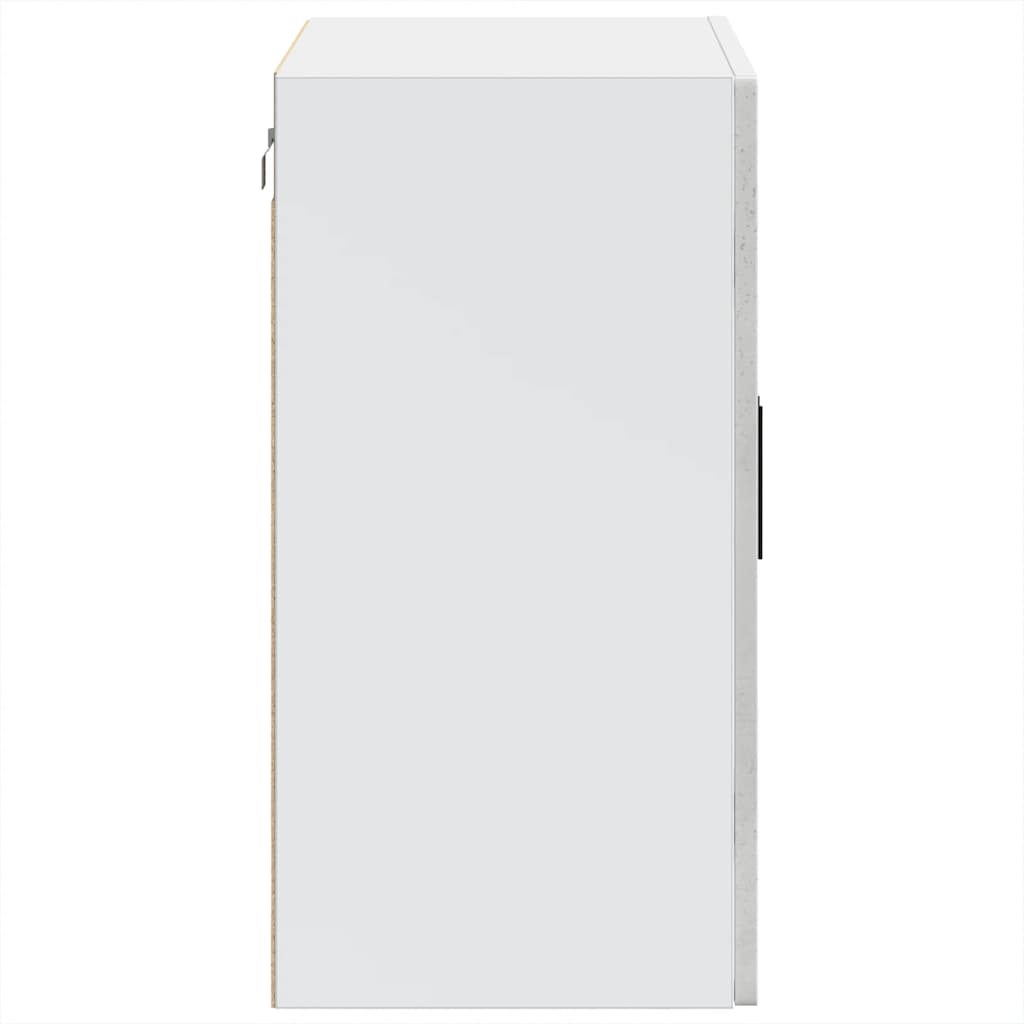 Kitchen Wall Cabinet with Glass Door Porto Concrete Grey