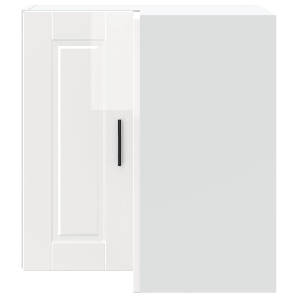 Kitchen Wall Corner Cabinet Porto High Gloss White Engineered Wood