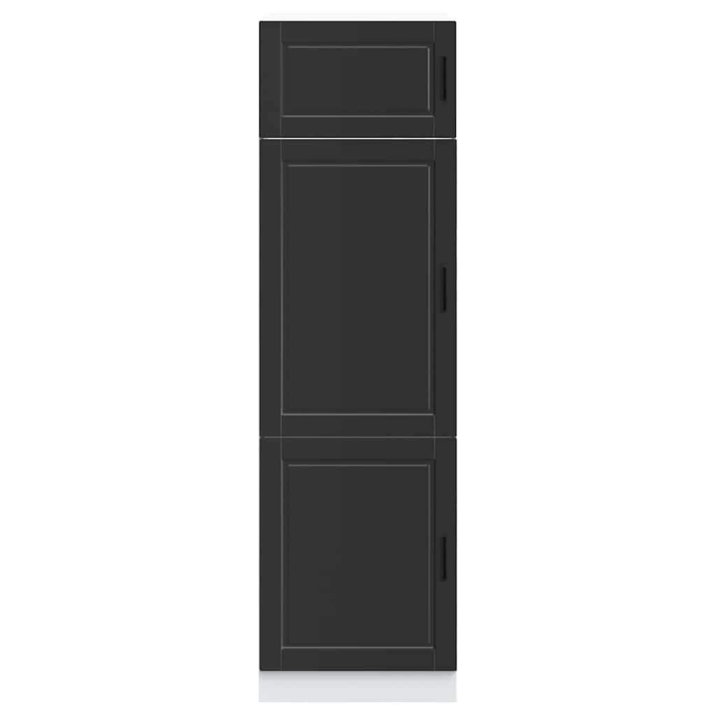 Kitchen Cupboard "Porto" Black Engineered Wood