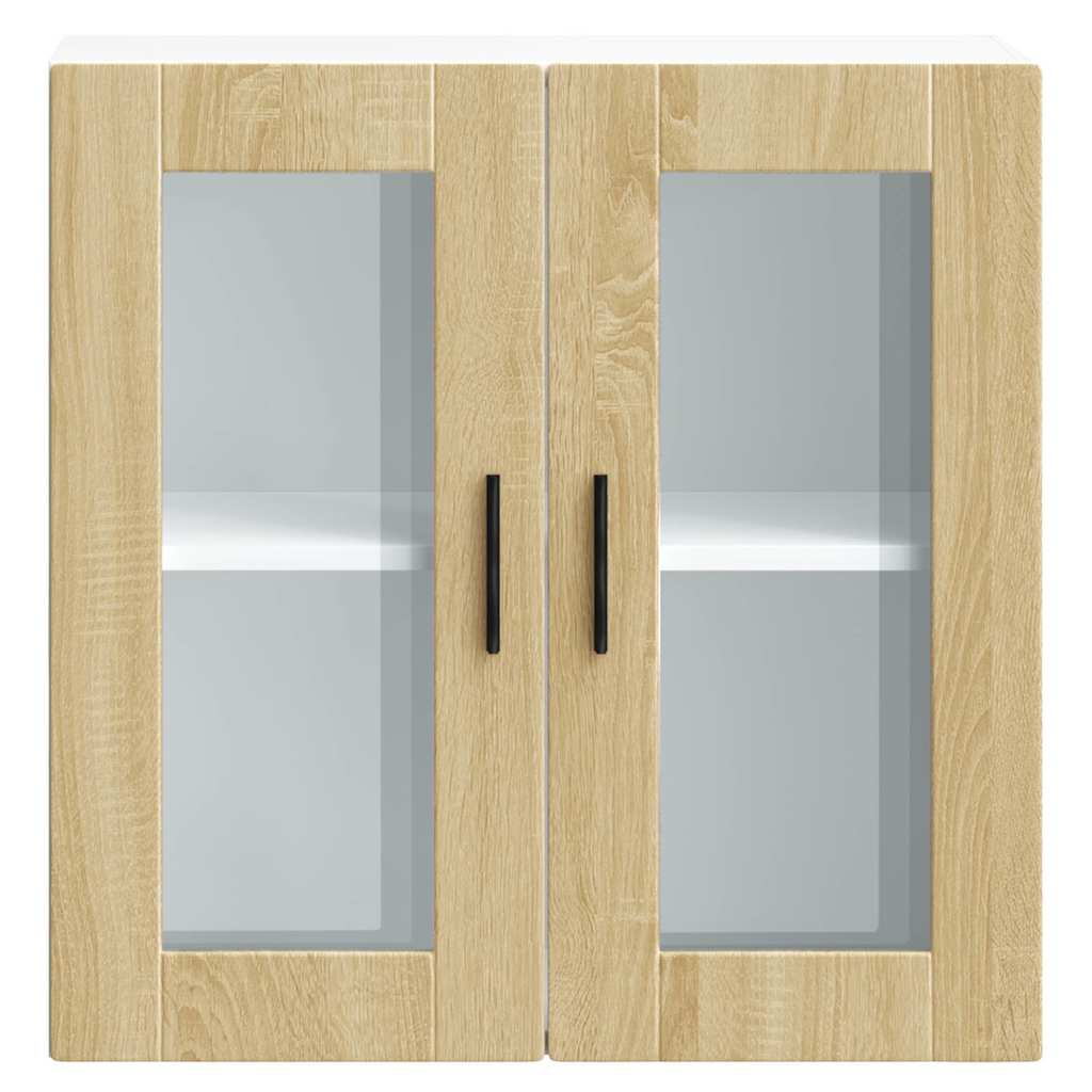 Kitchen Wall Cabinet with Glass Door Porto Sonoma Oak