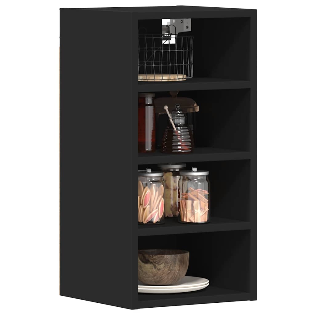 Hanging Cabinet Riga Black 30x29.5x60 cm Engineered Wood