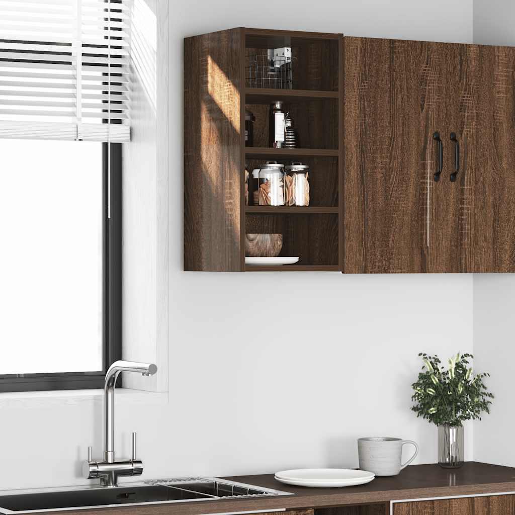 Hanging Cabinet Riga Brown Oak 30x29.5x60 cm Engineered Wood