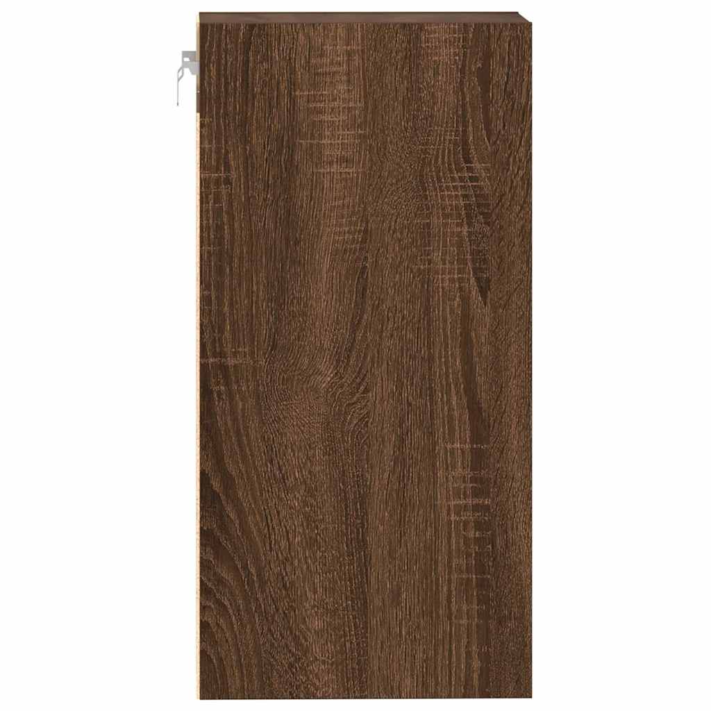 Hanging Cabinet Riga Brown Oak 30x29.5x60 cm Engineered Wood