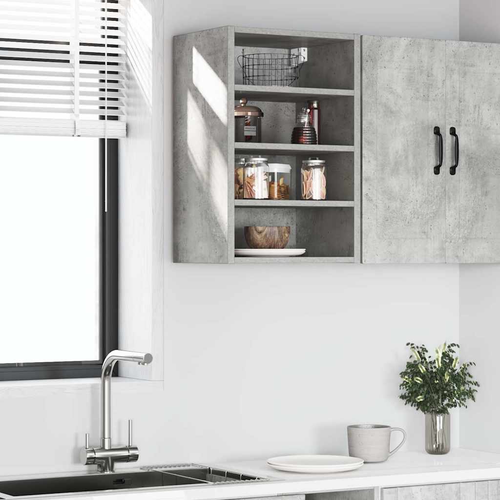 Hanging Cabinet Riga Concrete Grey 40x29.5x60 cm Engineered Wood