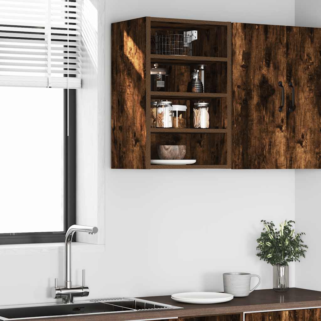 Hanging Cabinet Riga Smoked Oak 40x29.5x60 cm Engineered Wood