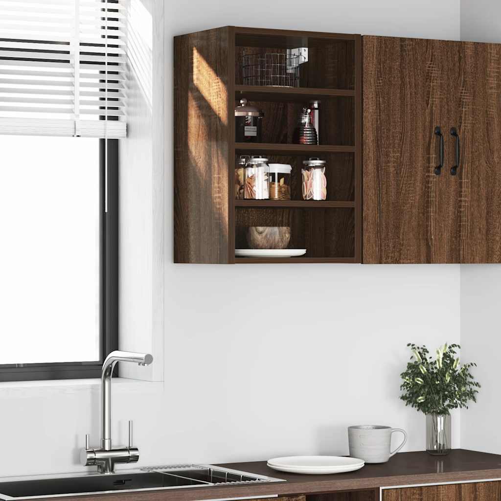 Hanging Cabinet Riga Brown Oak 40x29.5x60 cm Engineered Wood