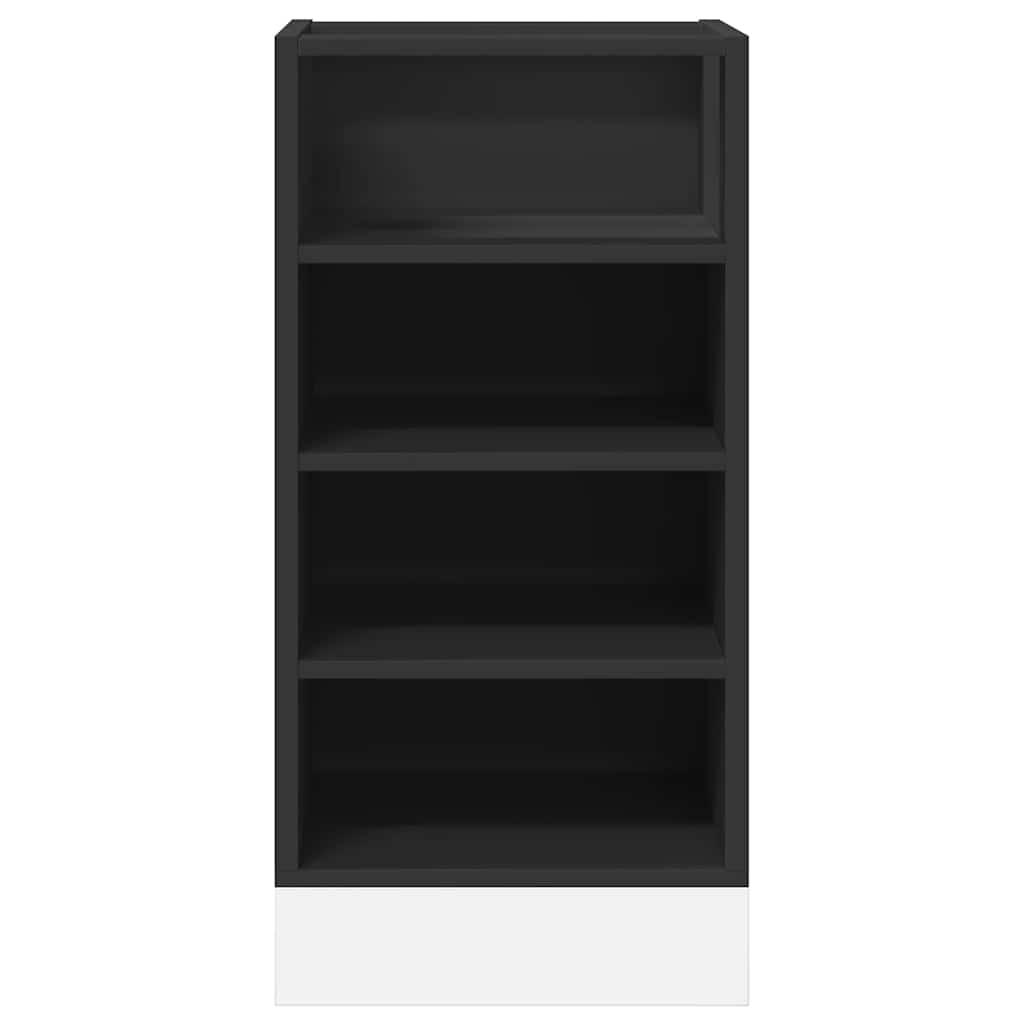 Bottom Cabinet Riga Black 40x44.5x81.5 cm Engineered Wood