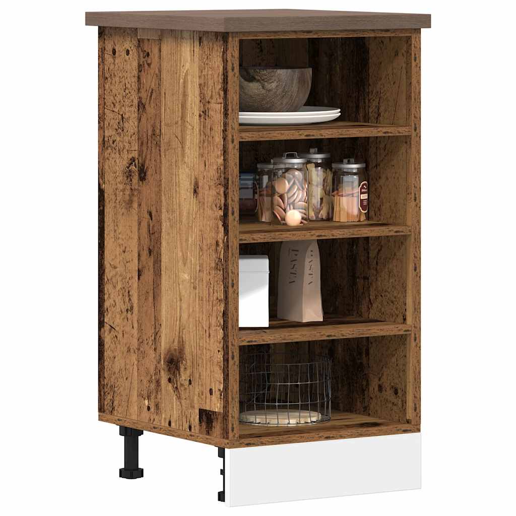 Bottom Cabinet Riga Old Wood 40x44.5x81.5 cm Engineered Wood