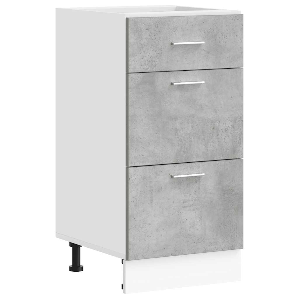 Bottom Cabinet Lyon Concrete Grey 40x46x81.5 cm Engineered Wood