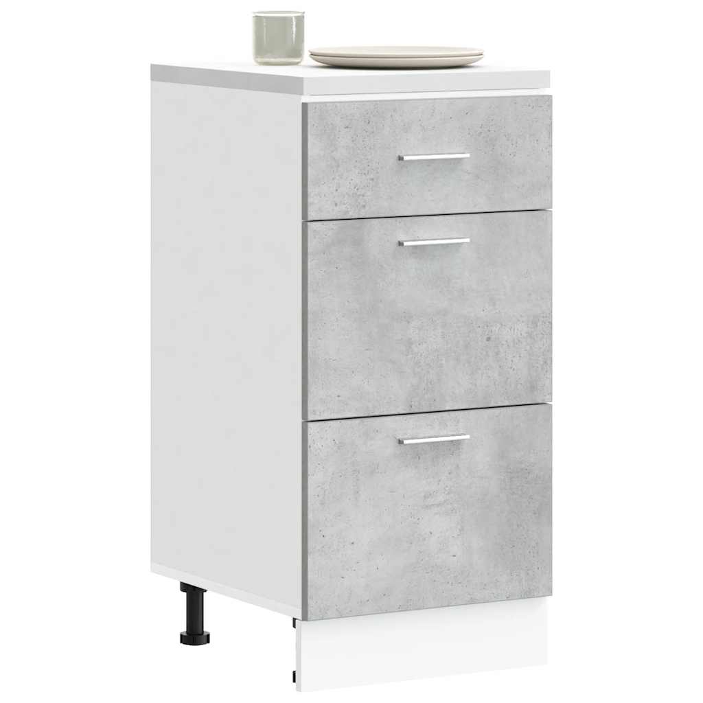 Bottom Cabinet Lyon Concrete Grey 40x46x81.5 cm Engineered Wood