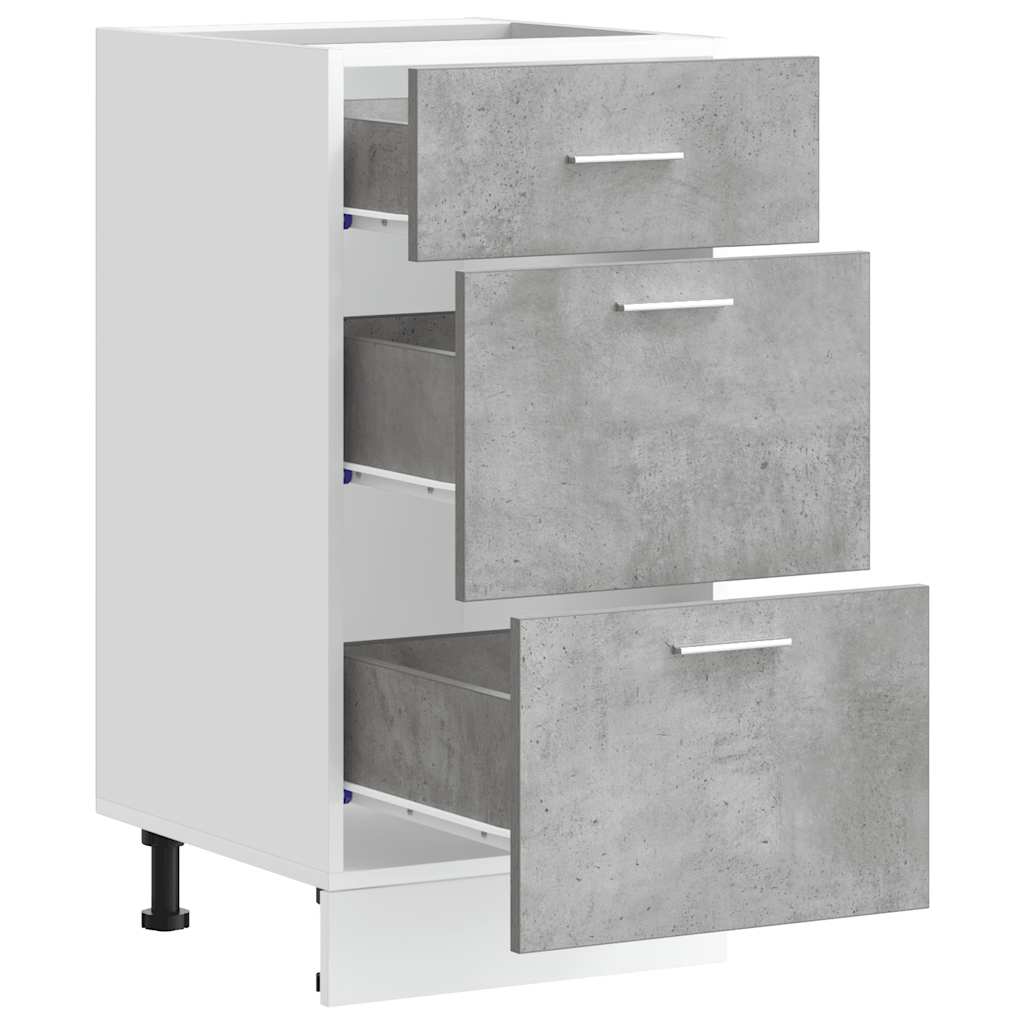 Bottom Cabinet Lyon Concrete Grey 40x46x81.5 cm Engineered Wood