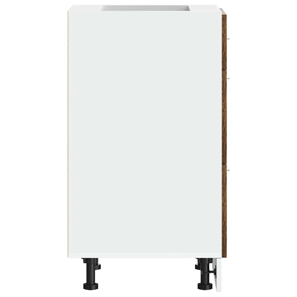 Bottom Cabinet Lyon Smoked Oak 40x46x81.5 cm Engineered Wood