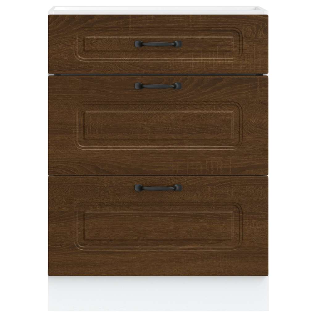 Kitchen Base Cabinet Kalmar Brown Oak Engineered Wood
