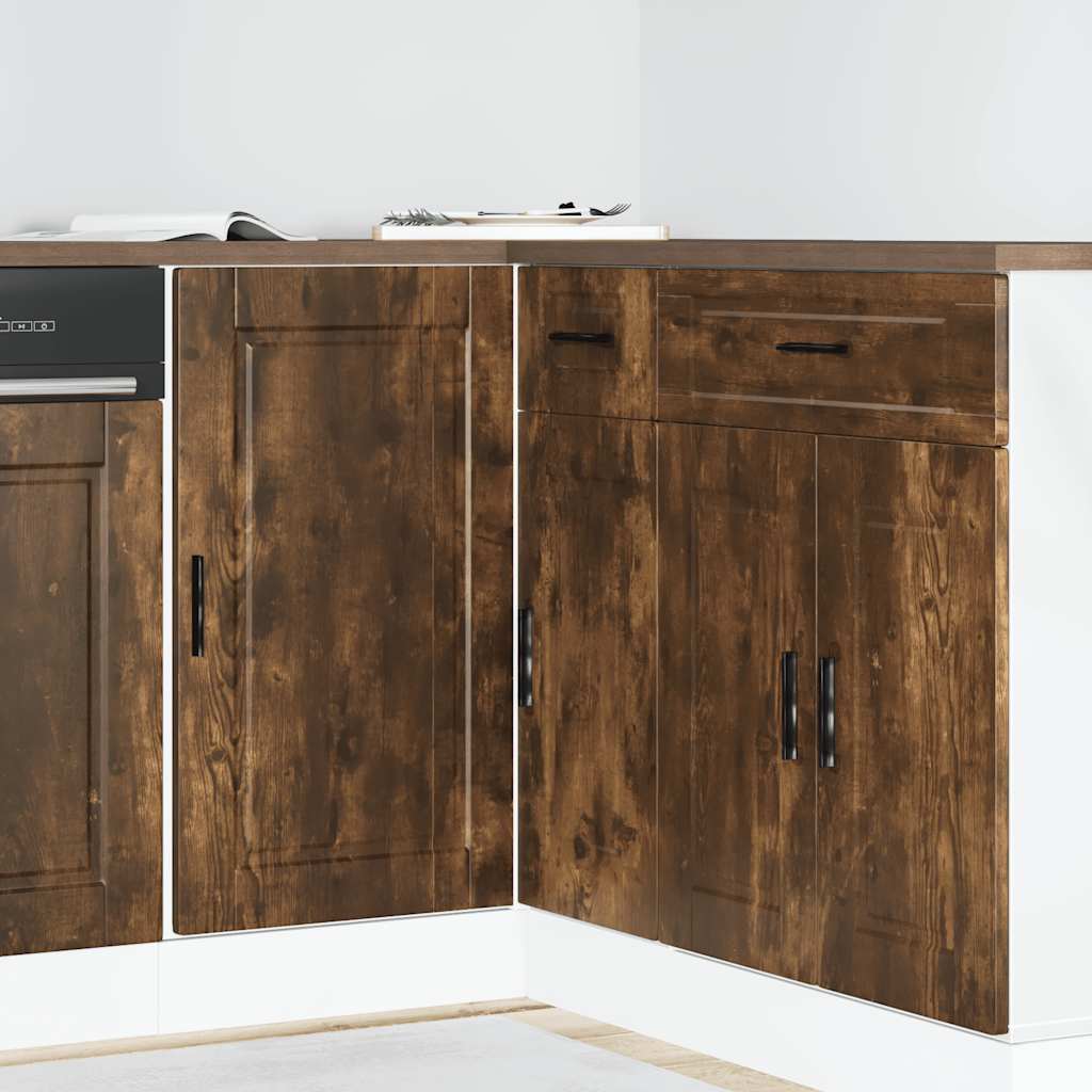 Kitchen Base Cabinet Porto Smoked Oak Engineered Wood