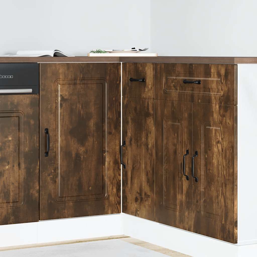 Kitchen Base Cabinet Kalmar Smoked Oak Engineered Wood