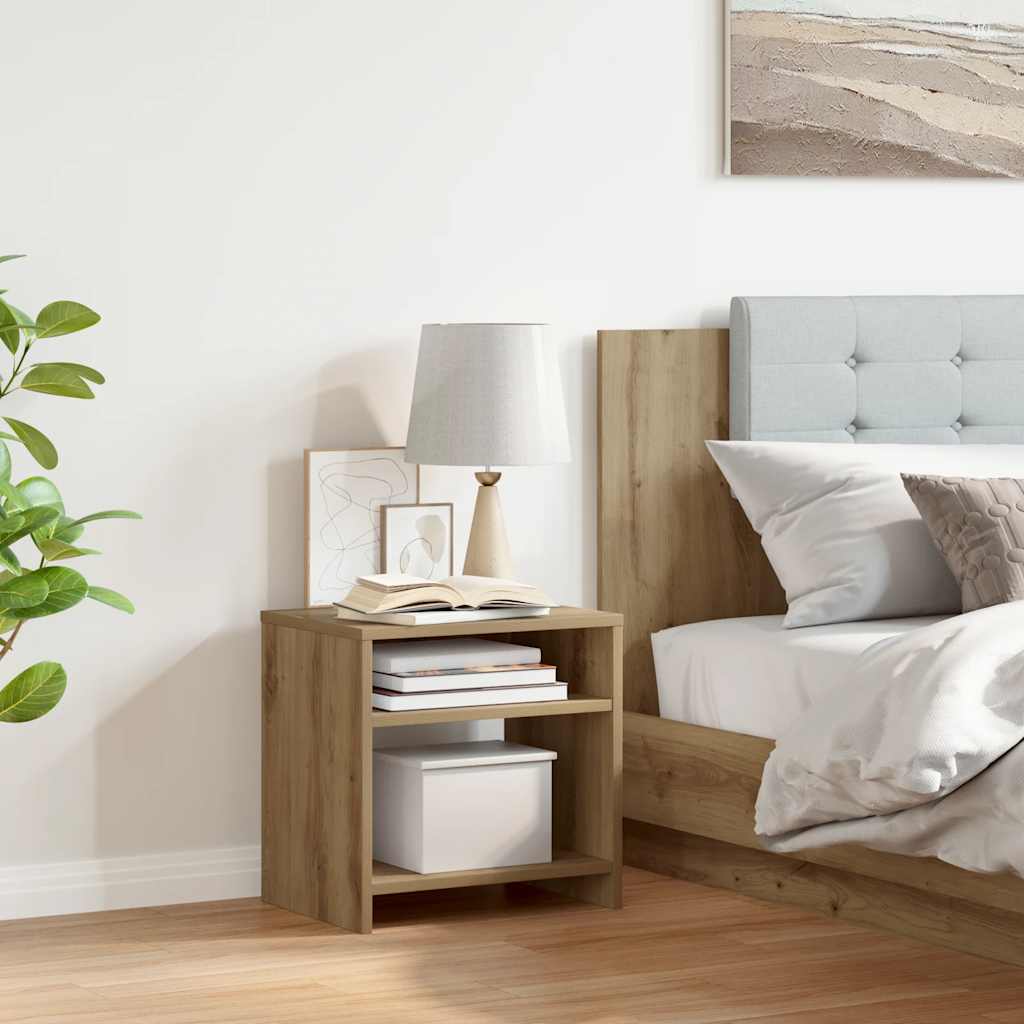 Bedside Cabinet Aritisian Oak 40x30x40 cm Engineered Wood