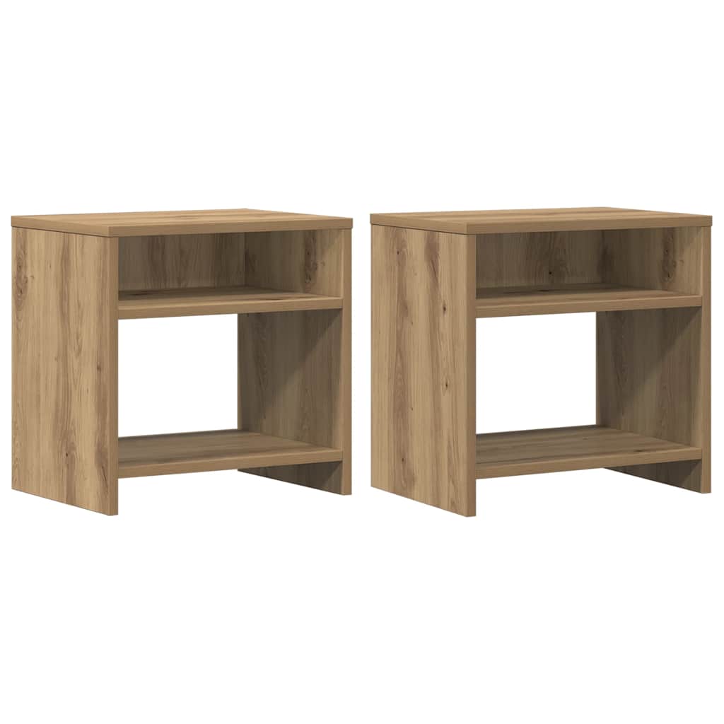 Bedside Cabinets 2 pcs Aritisian Oak 40x30x40 cm Engineered Wood