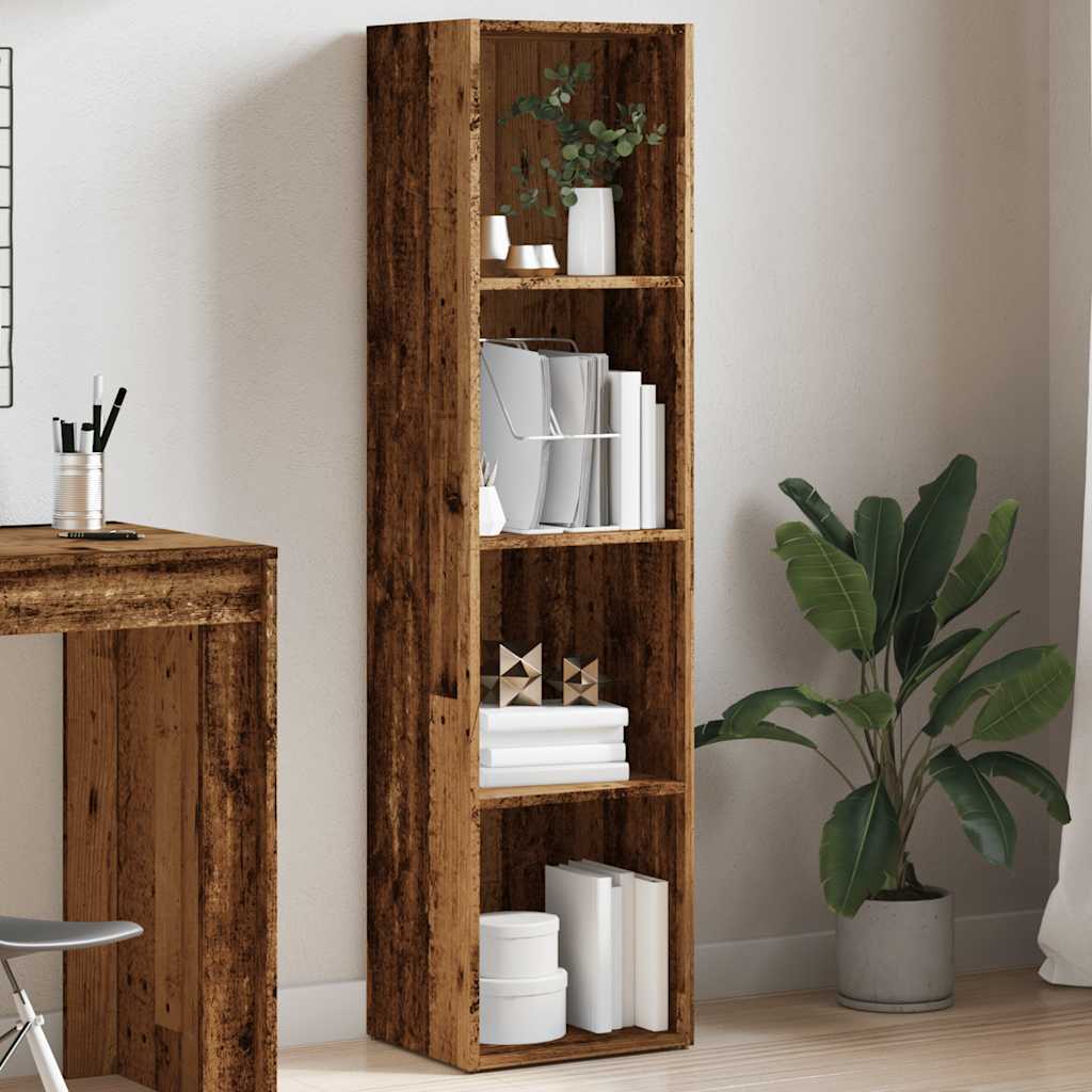 Book Cabinet Old Wood 36x30x143 cm Engineered Wood