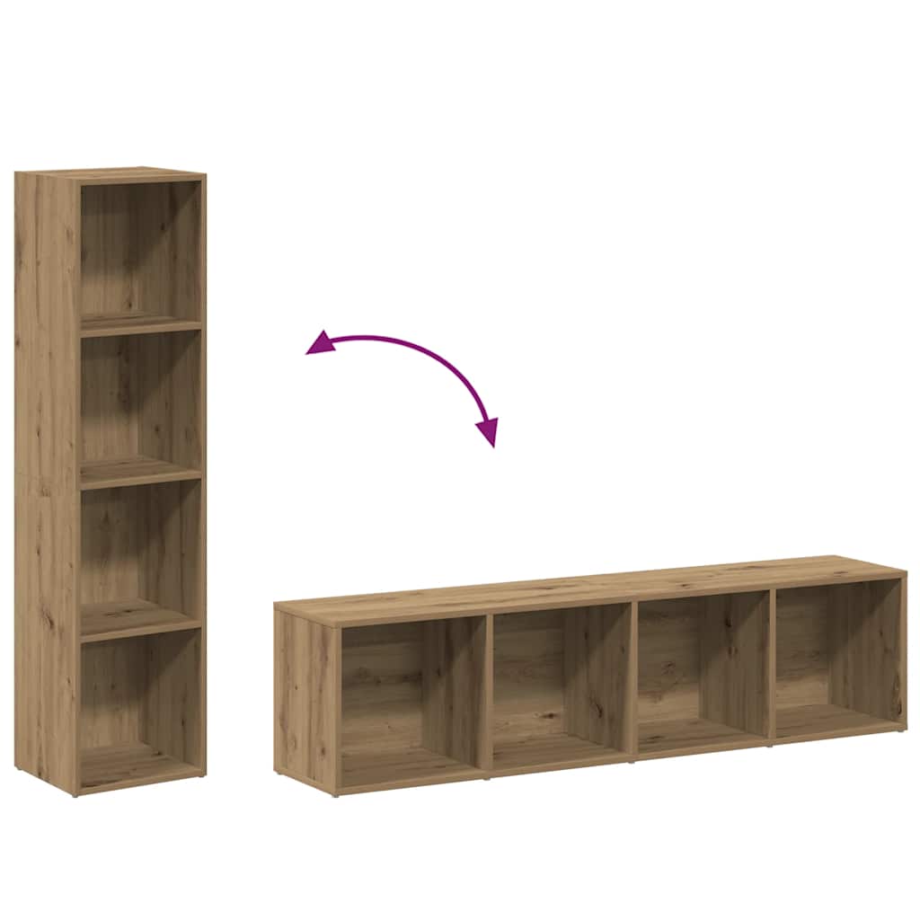 Book Cabinet Artisan Oak 36x30x143 cm Engineered Wood