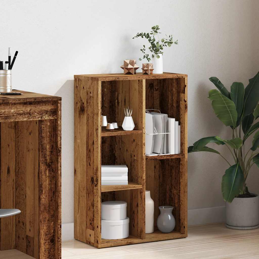 Book Cabinet Old Wood 50x25x80 cm Engineered Wood