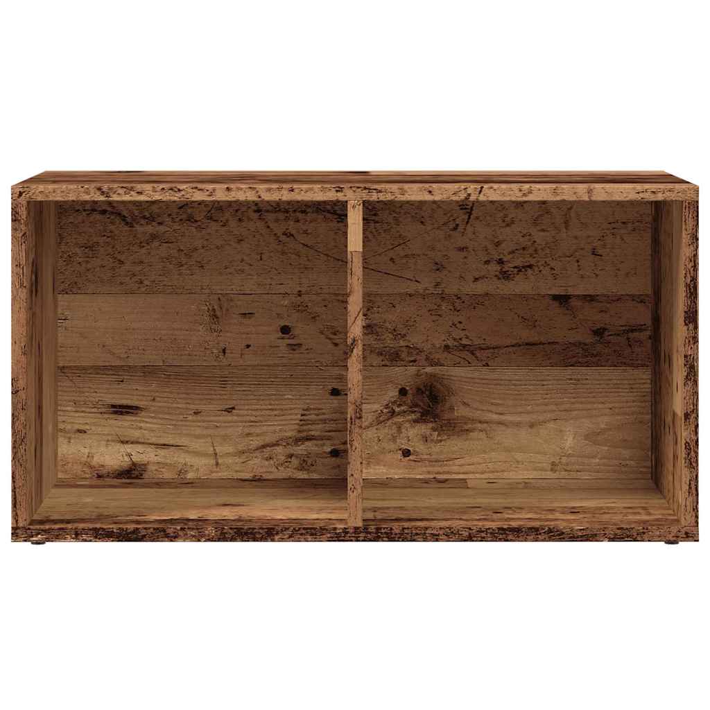 LP Storage Box Old Wood 69.5x34x36 cm Engineered Wood