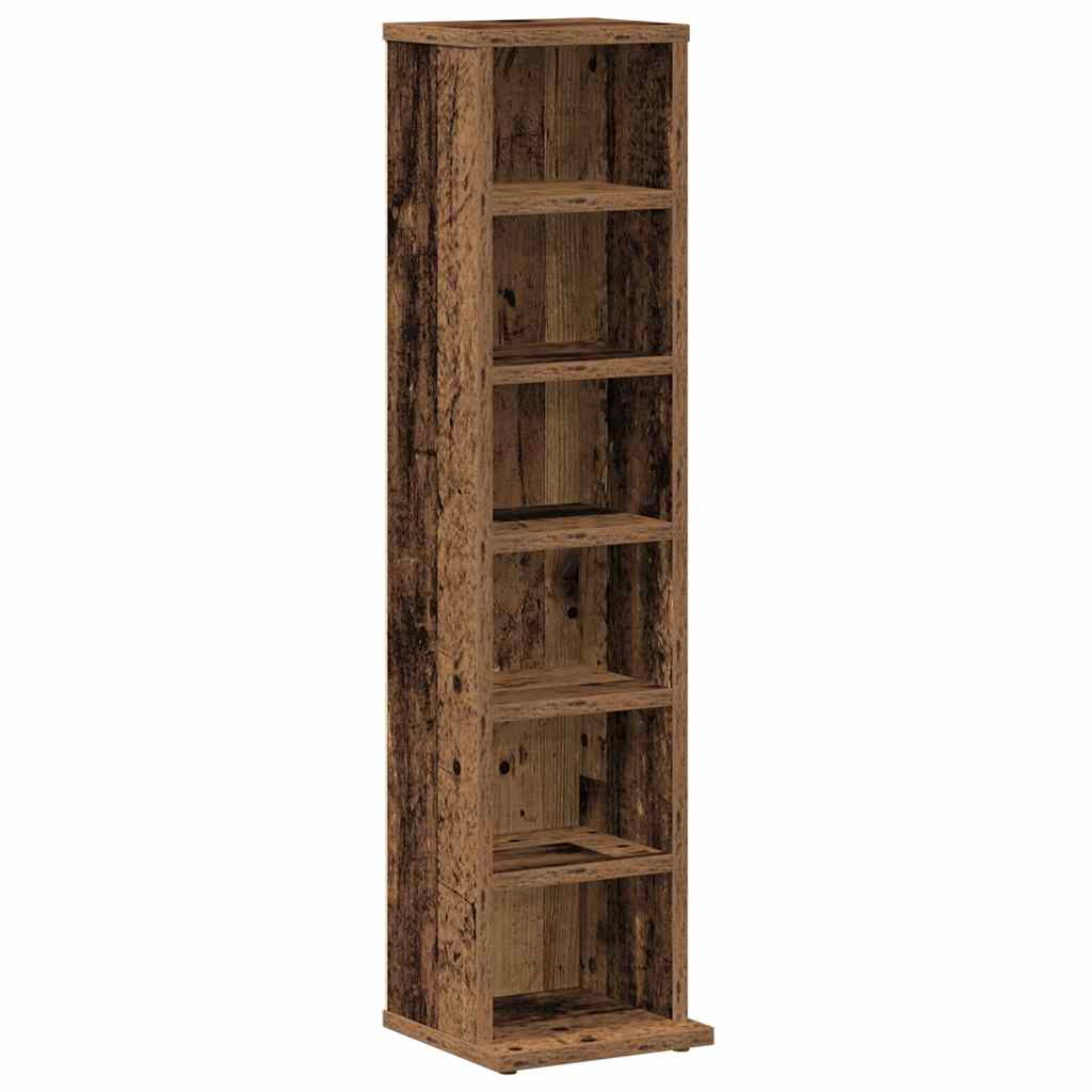 CD Cabinet Old Wood 21x20x88 cm Engineered Wood
