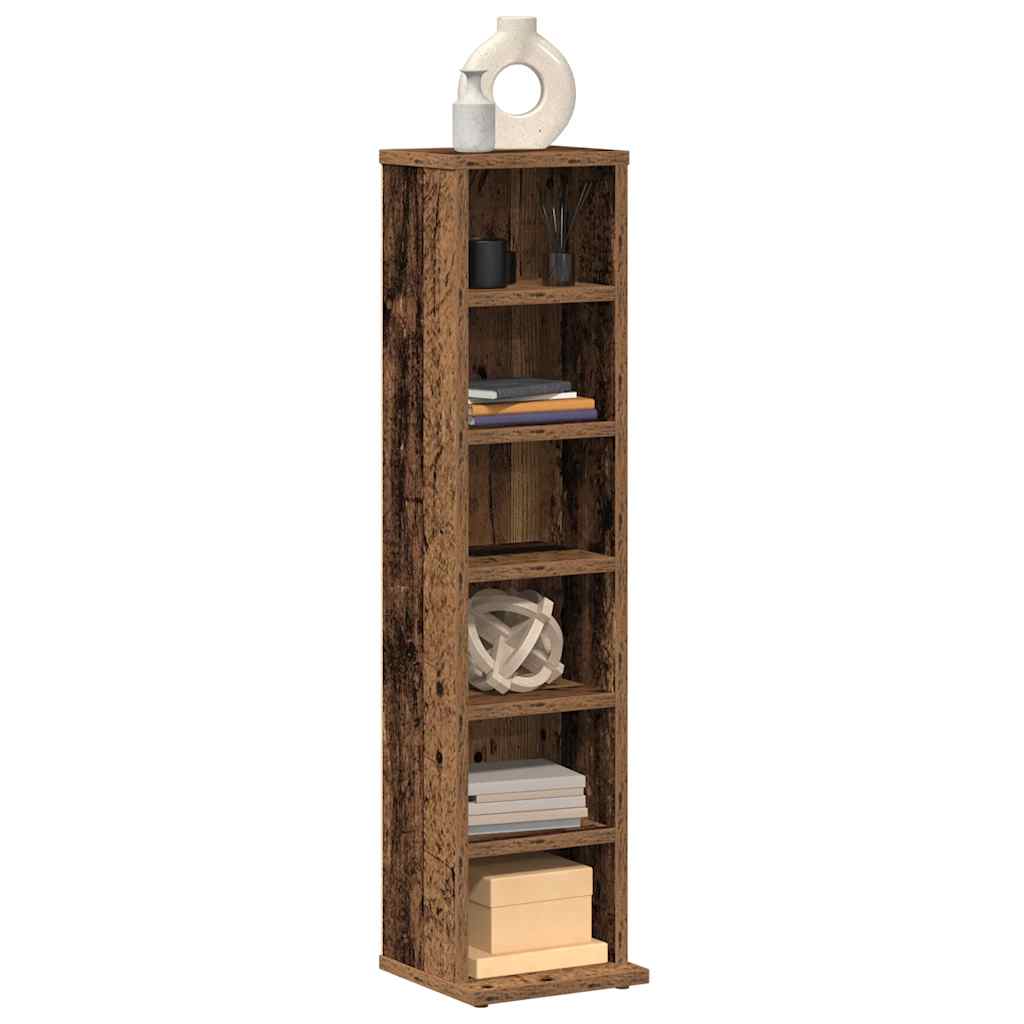 CD Cabinet Old Wood 21x20x88 cm Engineered Wood