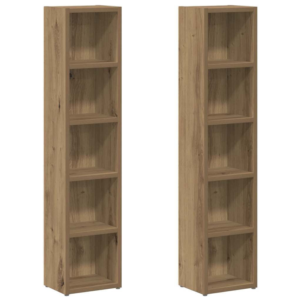 CD Cabinets 2 pcs Artisan Oak 21x16x93.5 cm Engineered Wood
