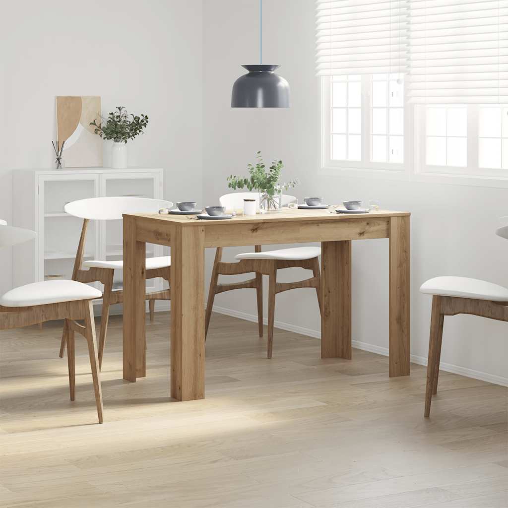 Dining Table Artisan Oak 120x60x76 cm Engineered Wood