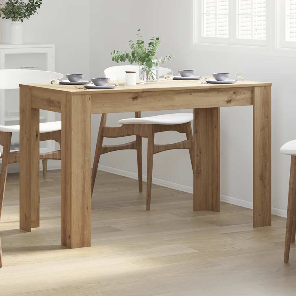 Dining Table Artisan Oak 120x60x76 cm Engineered Wood