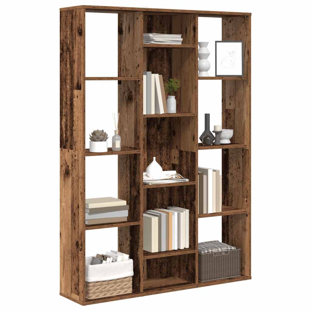 Room Divider/Book Cabinet Old Wood 100x24x140 cm Engineered Wood