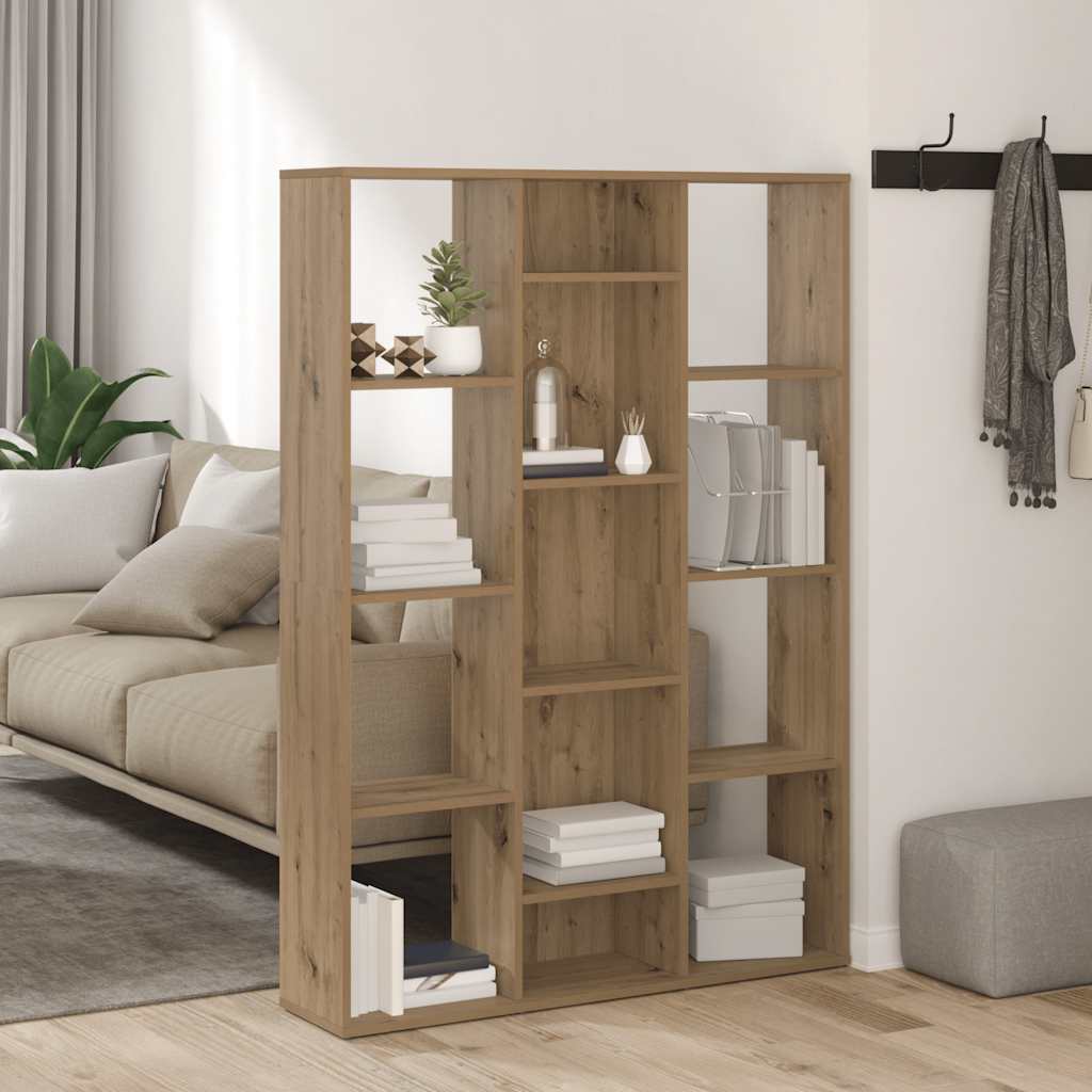 Room Divider/Book Cabinet Artisan Oak 100x24x140 cm Engineered Wood